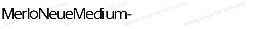 MerloNeue Medium字体转换